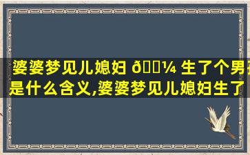 婆婆梦见儿媳妇 🌼 生了个男孩是什么含义,婆婆梦见儿媳妇生了个男孩是什 🦟 么含义呀
